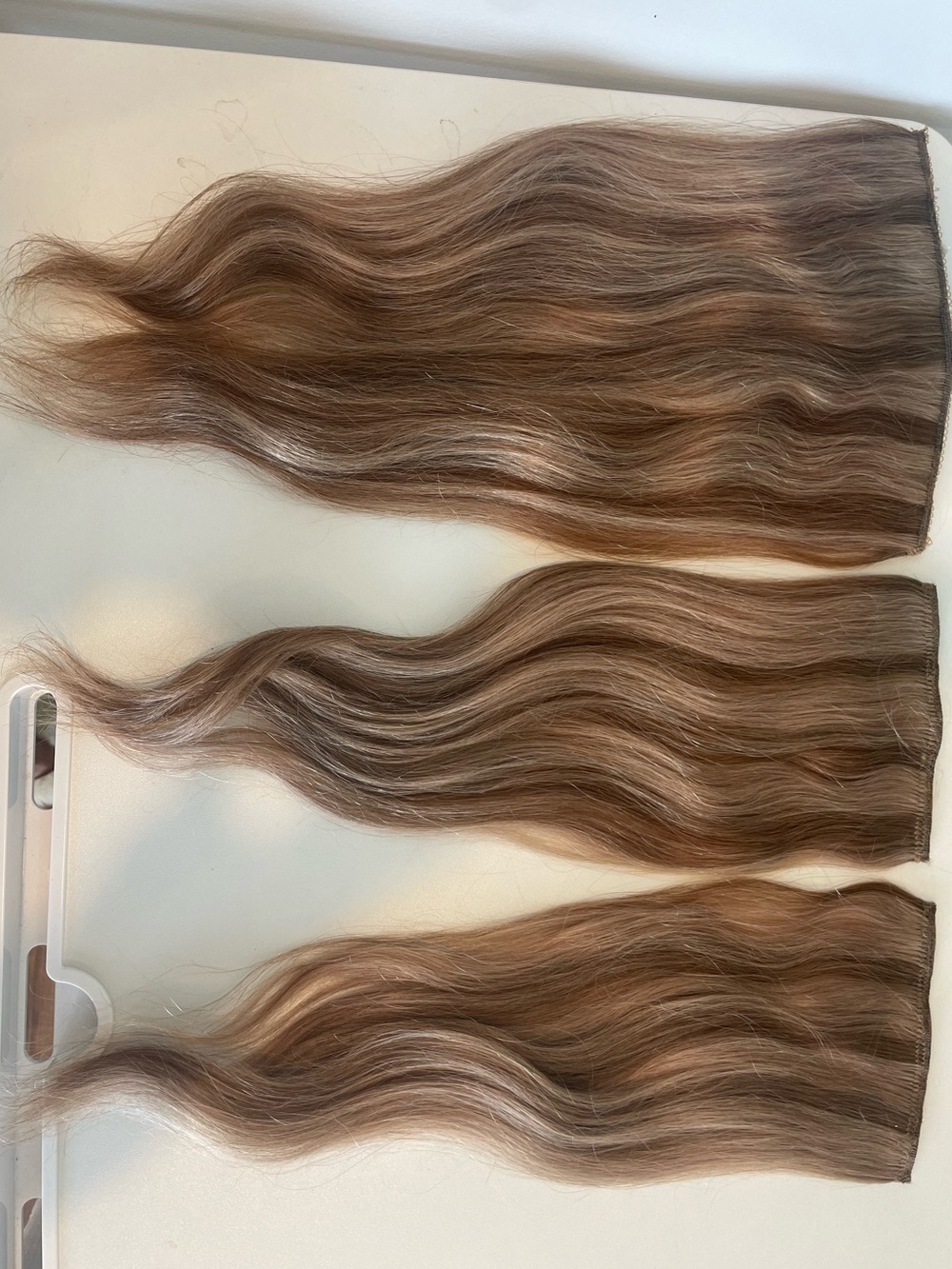 Hidden Crown 16” Remy Human Hair Clip-In Extensions #612 Ash Blonde Auburn